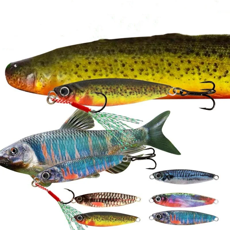 Fishing Lure Jigs Drift Down Live Fish Painting Jigbait Artificial Lures 7-40g 3D Print Hard Baits Wobble 1 Piece SALE