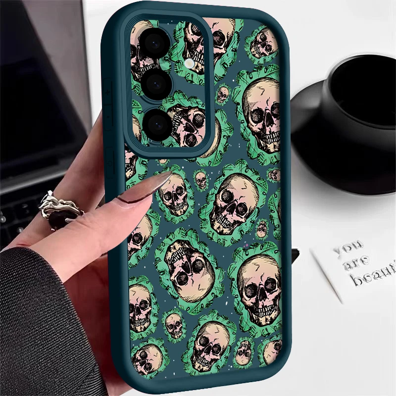 Creative Skeleton Patterned Case For Samsung Galaxy S26 S25 S24 S23 Ultra S22 S26 Plus S25 Edge S24 S21 FE TPU Soft Phone Cover