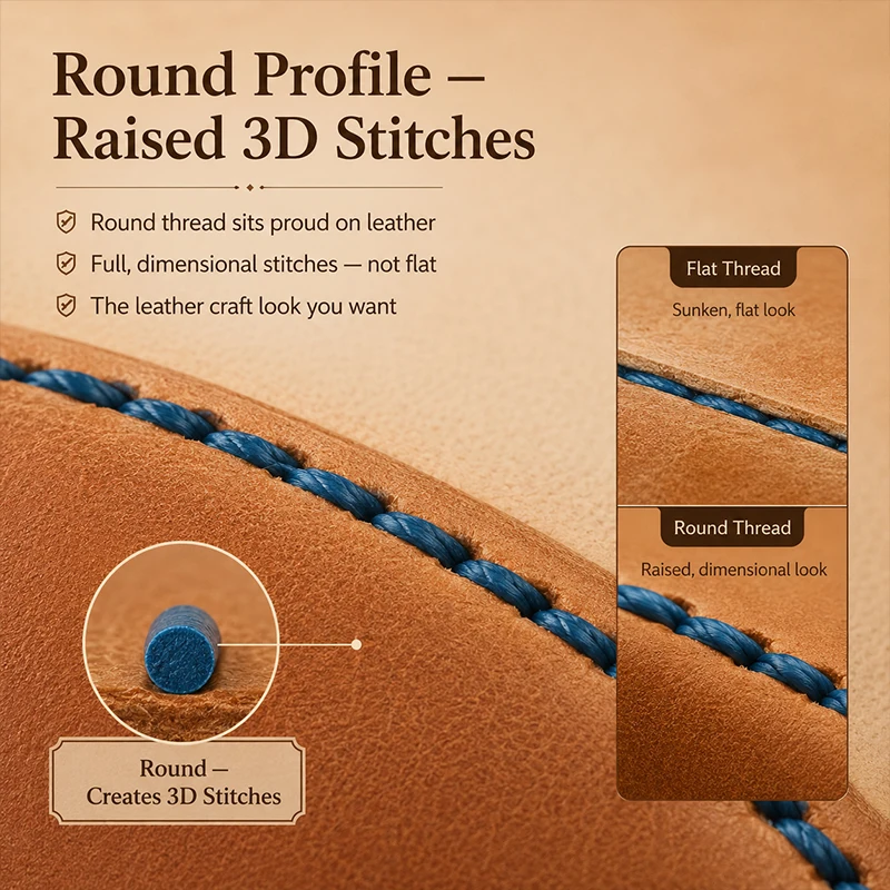 0.55mm Round Waxed Thread 130M Spool Polyester Leather Sewing Wax String For Hand Leathercraft DIY