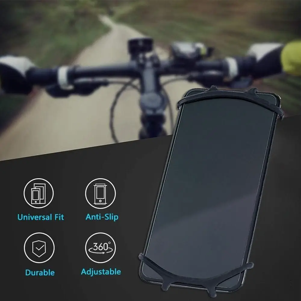 

Elastic Bike Phone Holder Portable Shockproof Quick Release Cell Phone Mount Handlebar Adjustable Bicycle phone Bracket