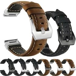 For Garmin Fenix 7 Pro Solar Watch Strap fenix 7X Pro 6X 6 5X 5 Plus 3 HR D2 955 EPIX Gen2 22 26MM QuickFit Leather Bracelet