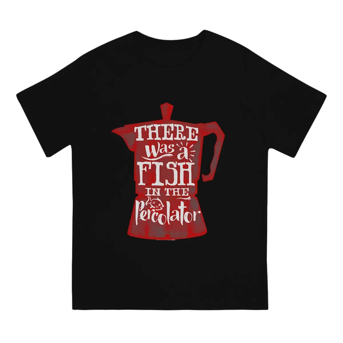 There Was A Fish In The Percolator Vintage  Print Men's T Shirt Twin Peaks Creative Tee Shirt Short Sleeve Crew Neck T-Shirt