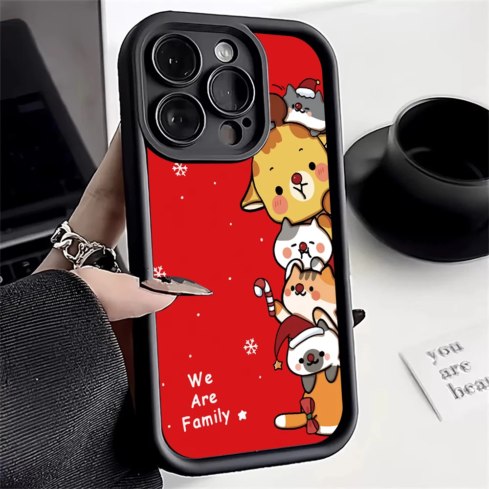 

Christmas Elk Deer Dog Cat Phone Case For Xiaomi 13 12 11 Lite 5G 14T 14 13T 12T Poco X6 X5 X3 F5 F6 M6 Pro F3 Soft Bumper Cover