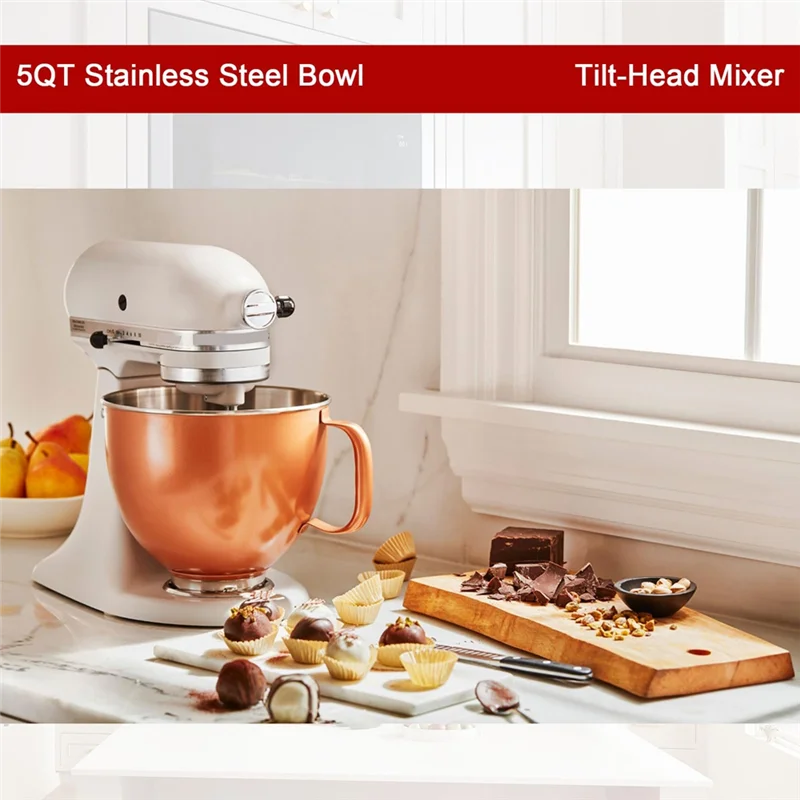 

5 QT Stainless Steel Mixer Bowl For Kitchenaid Artisan&Classic 4.5-5QT Tilt-Head Mixers K45 KSM70 KSM150-New