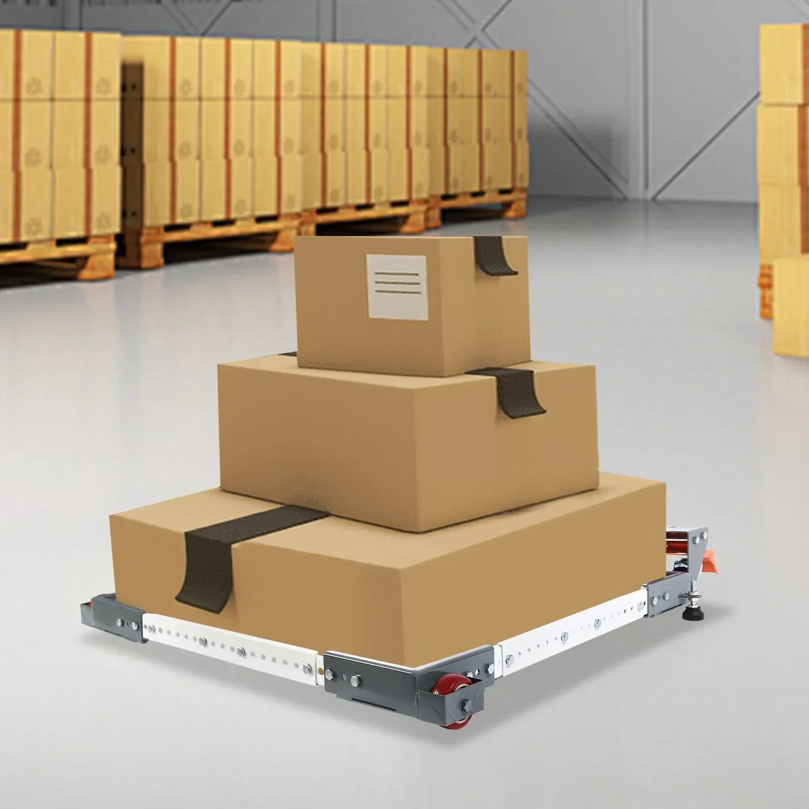 قاعدة متنقلة شديدة التحمل 600 رطل مقاس 20 × 52 بوصة قابلة للتعديل - عجلات صناعية مع 3 بوصات لأدوات الآلات ومعدات الورش