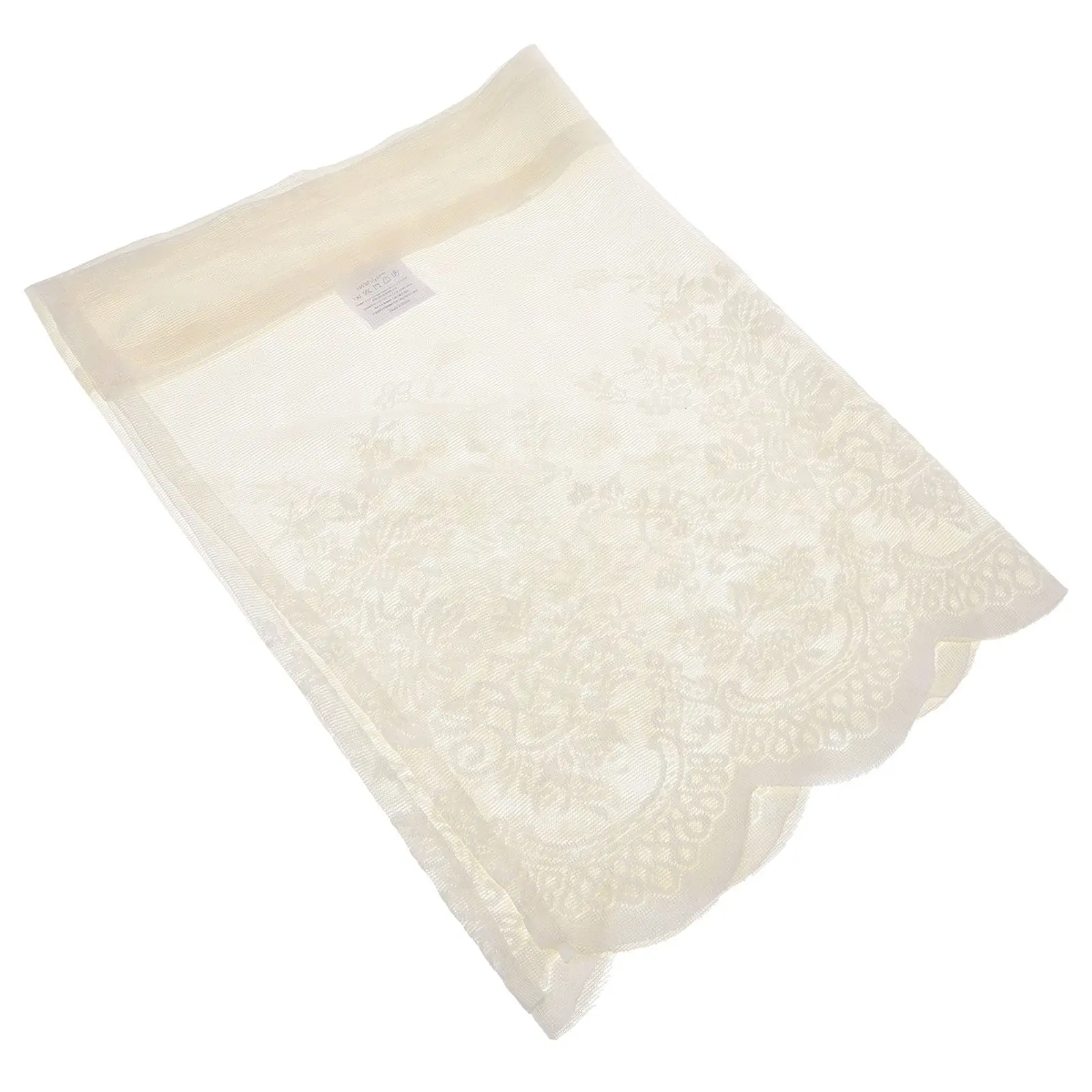 

Lace Curtains Half Sheer Decorative Window Short Beige Valances Kitchen Bedroom Kids Room Balcony Bathroom Sun Proof Ventilated