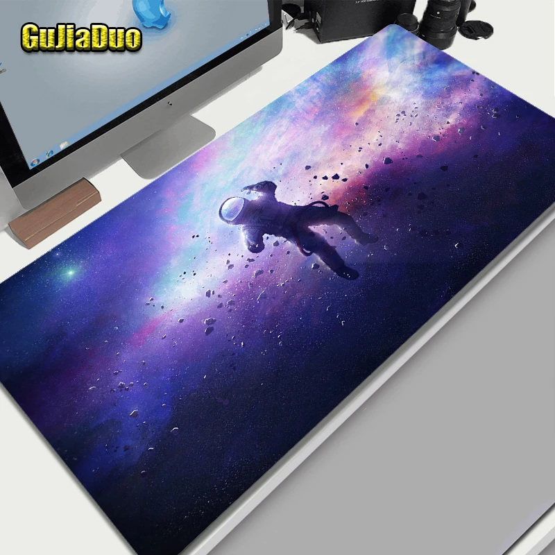 400x900 Fantasy Space Astronauts Mouse Pad Computer Office Table Pad Gaming Room Accessories Mange Mousepad Desk Mat Pc Cushion