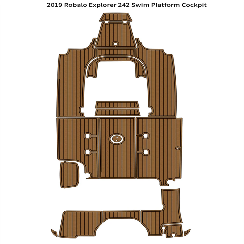 2019 Robalo Explorer 242 Swim Platform Cockpit Pad Boat EVA Foam Teak Floor Mat