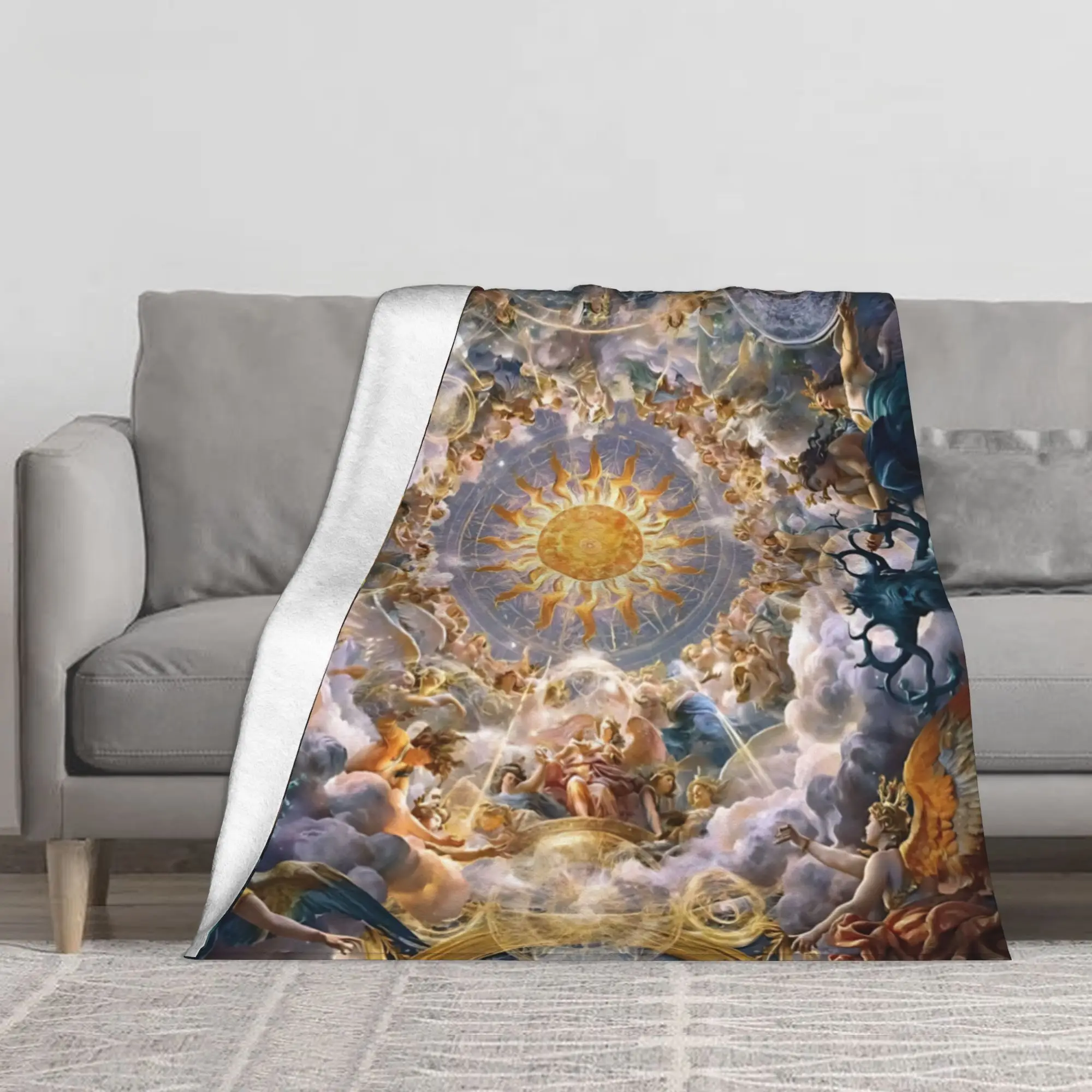 1 PC Christmas Ancient Cosmic Nebula Ornament Blanket All Season Multifunction Thin Throw Blankets For Bedding Plush Thin Quilt