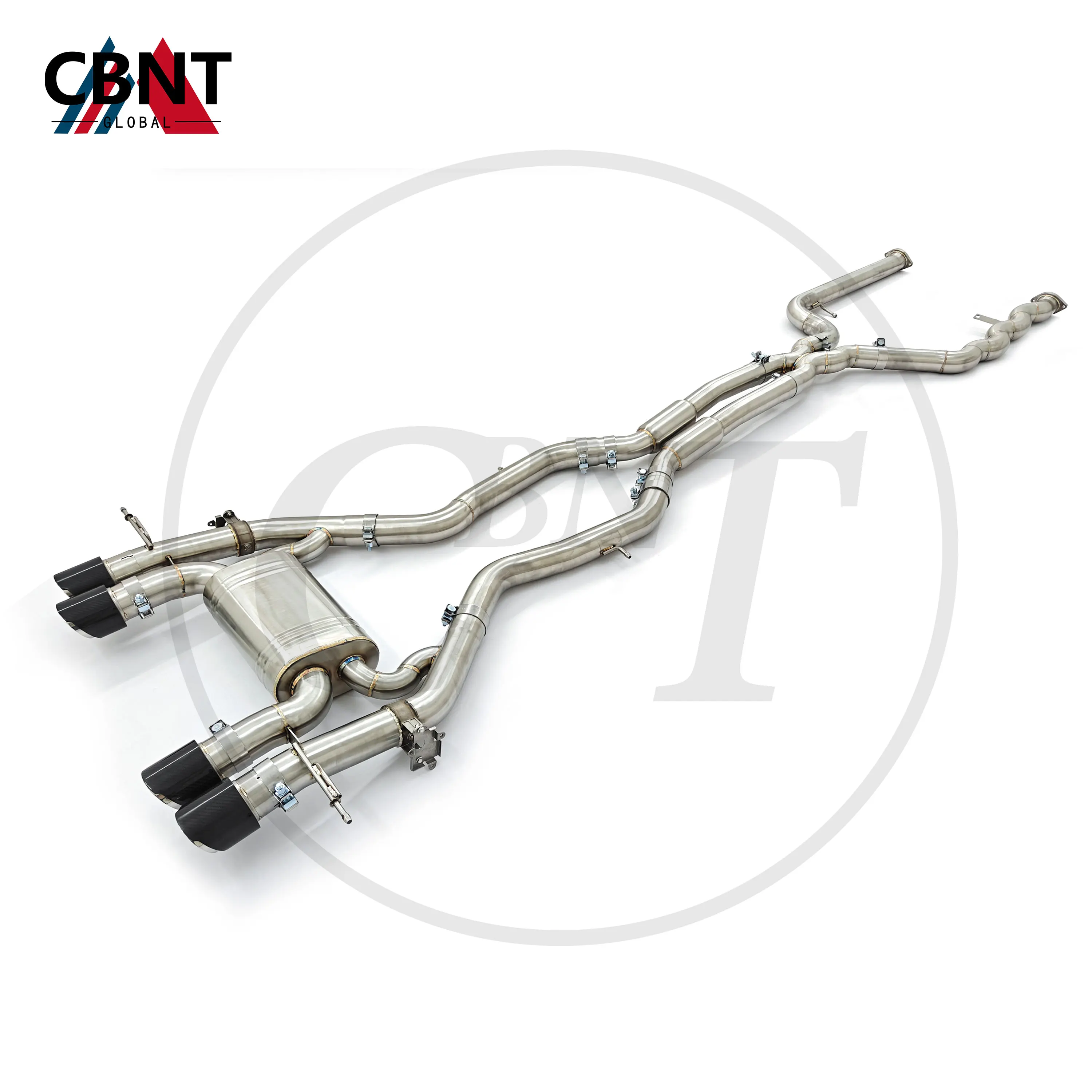 

CBNT Valved Exhaust-pipe Equal Length Middle Pipe Catback with Valve Muffler for BMW G87 M2 S58 3.0T SS304 Exhaust Systems