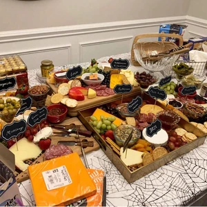 Mini Blackboard Message Slate, Startkartenhalter, Memo -Label, Markennummer, Preis Table für Heim, Restaurant, Party, 24 PCs 6 Hauptverkäufe Nathan Name - №1