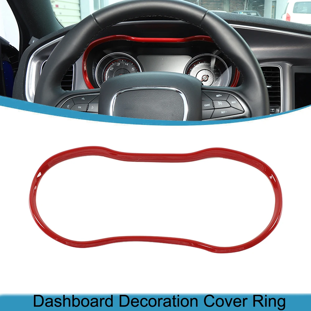 

Car Instrument Dashboard Decoration Cover Ring for Dodge Charger 2015 2016 2017 2018 2019 2020 2021 2022 Interior Accessories