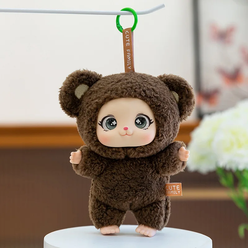 Plüschtier, niedliche Vinyl-Puppenfigur, Desktop-Begleiter, Dekor, Anziehrucksack, Schlüsselanhänger, Stofftier für Kinder, Geburtstag, Weihnachten, Geschenk
