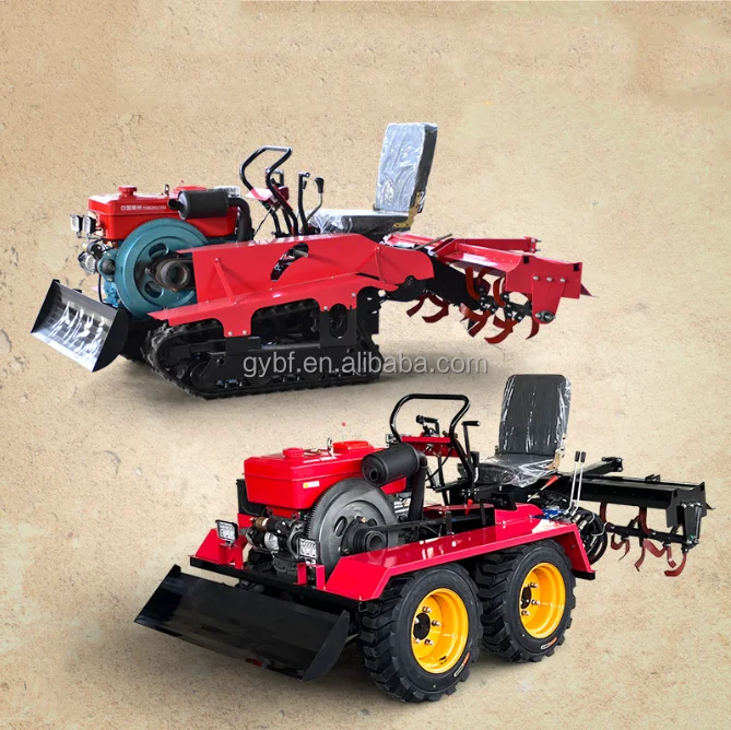 Bulldozer Equipment Remote Control Mini Crawler Cultivator