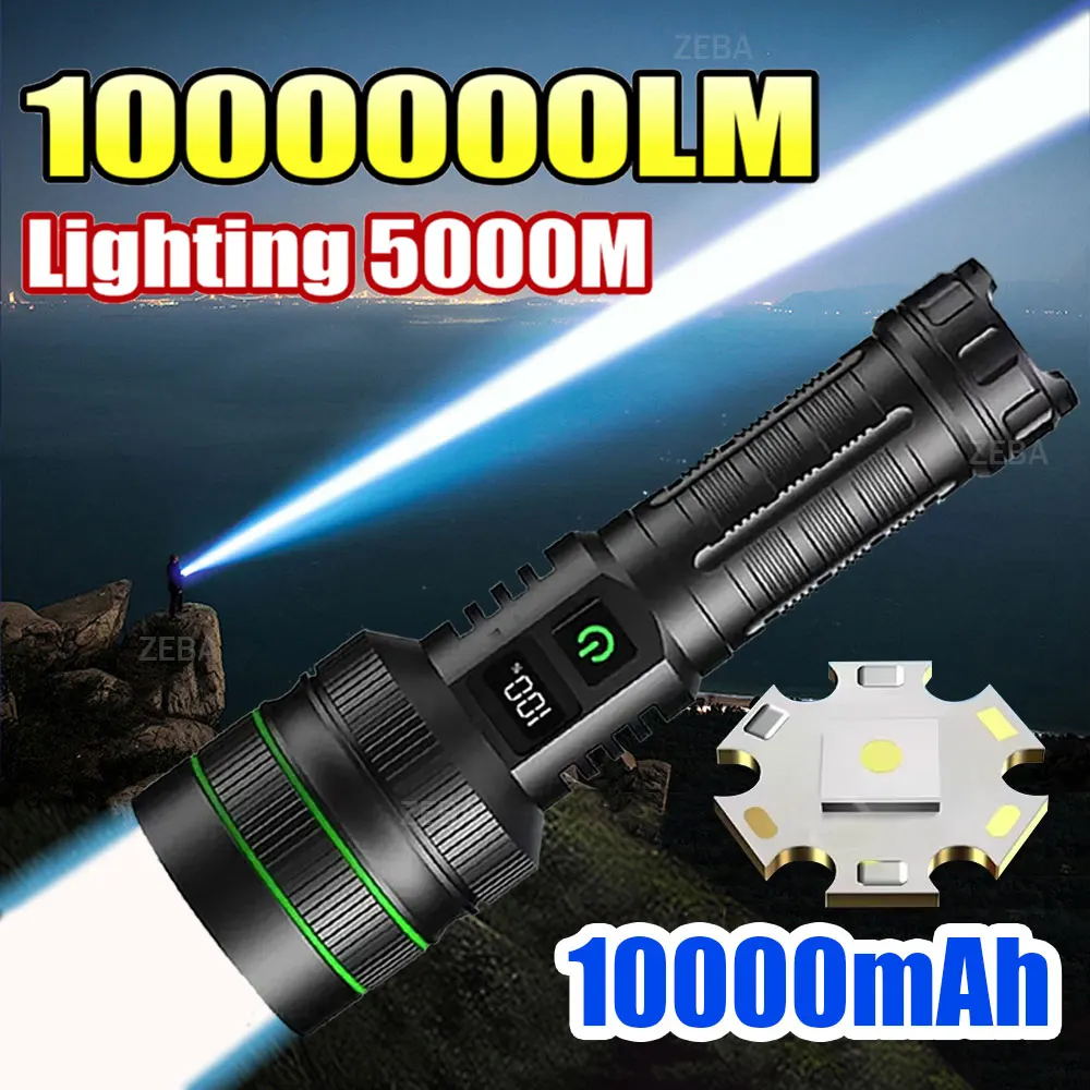 

New 800W Ultra Powerful Flashlight Rechargeable LED Flashlight Tactical Torch Zoom High Power Flashlight 3000M Long Shot Lantern