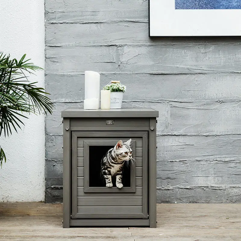 

Hiding Training cat Litter Box Closed Sandbox Toilet Automatically Litter Box Accessories Castle Areneros De Gatos Cat Supplies