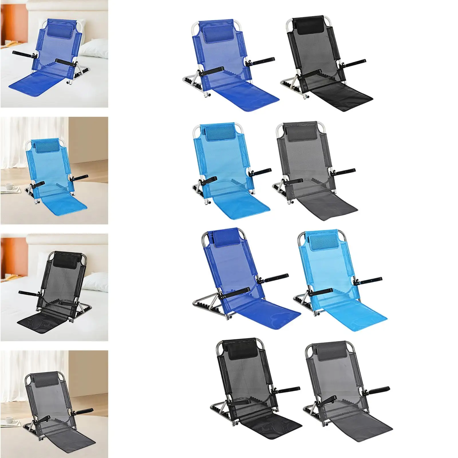 Floor Beach, Chair Beach Chair, Reading Bed Rest Pillow, Adjustable Portable Sit Up Backrest Bed Backrest for Elderly