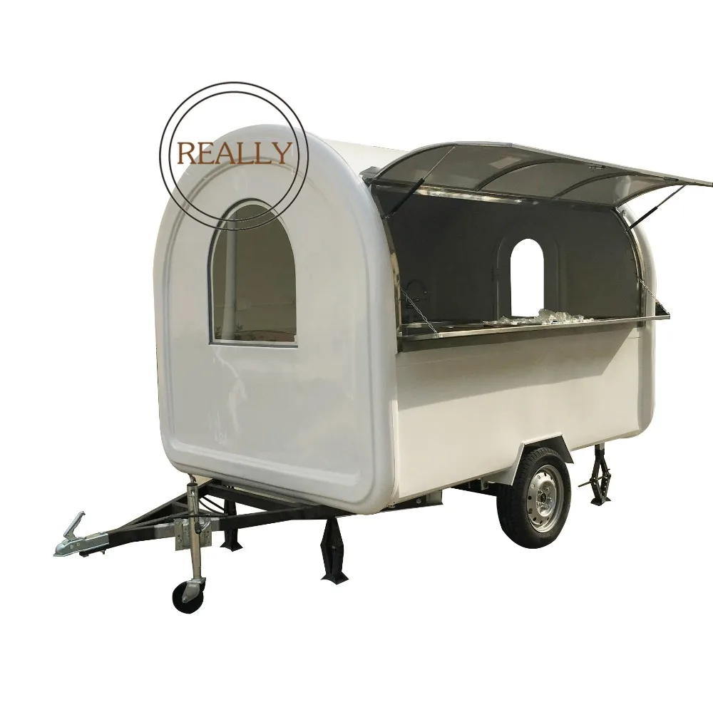 Promotion !Hot sale 250cm length customized mobile food cart bakery food cart trailer for sale