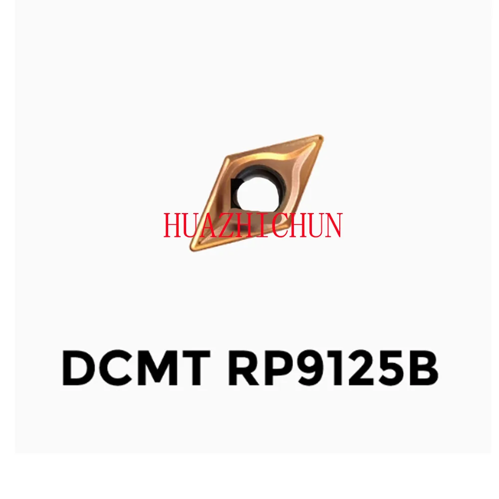 

HUAZHICHUN DCMT070204/070208 DCMT11T304 DCMT11T308 RP9125B Твердосплавные вставки Фреза Инструмент