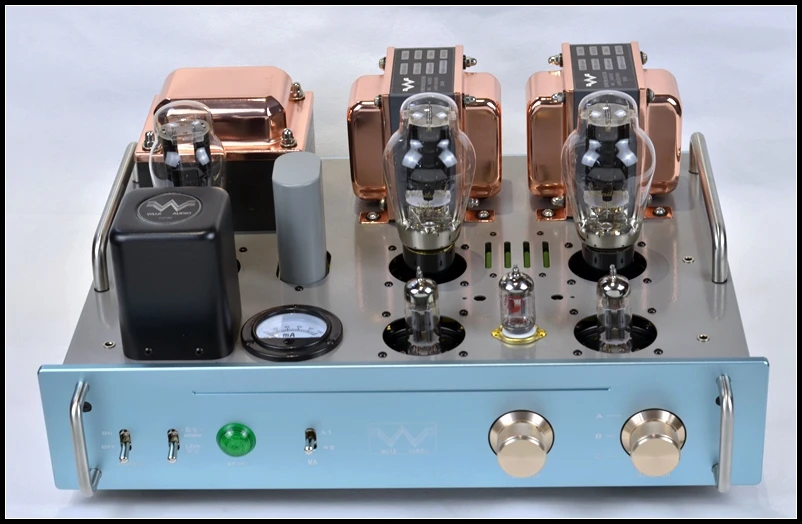 

Latest 8W*2 CNC 300B electronic tube amplifier Class A single ended , 5U3C*1, 300B*2, ECC82*1, 12BH7*2