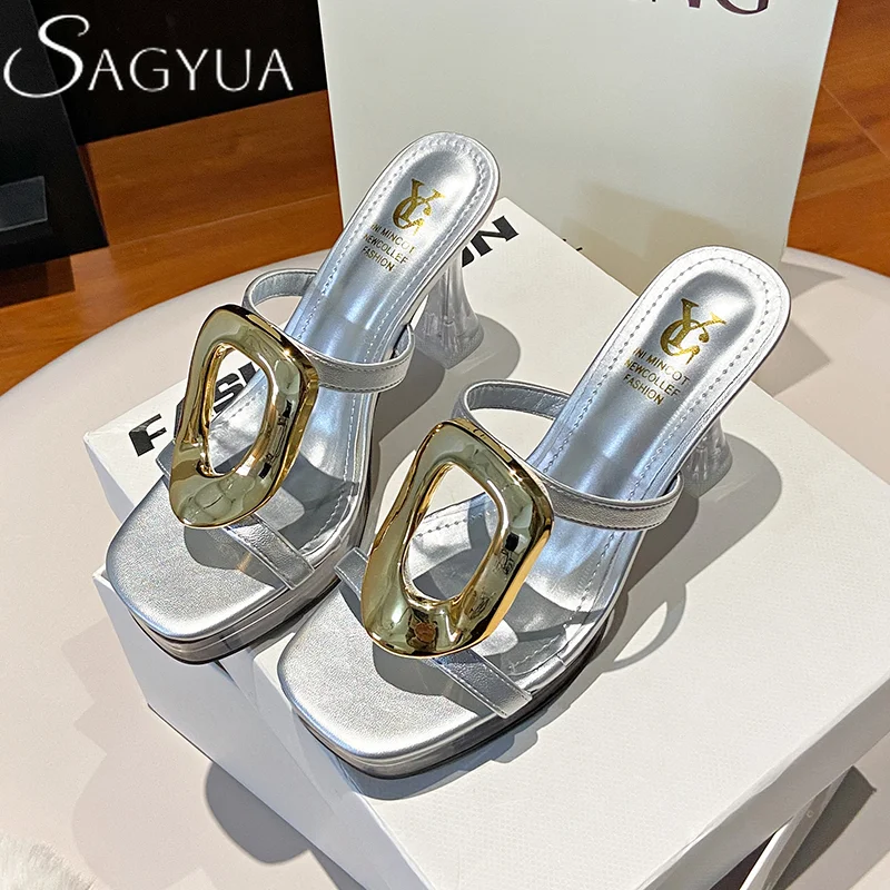 

Platform Open Toe Slippers Women Sandals High Heels Shoes 2025 Trend Summer Dress Loafers Designer Pumps Shallow Casual Slides
