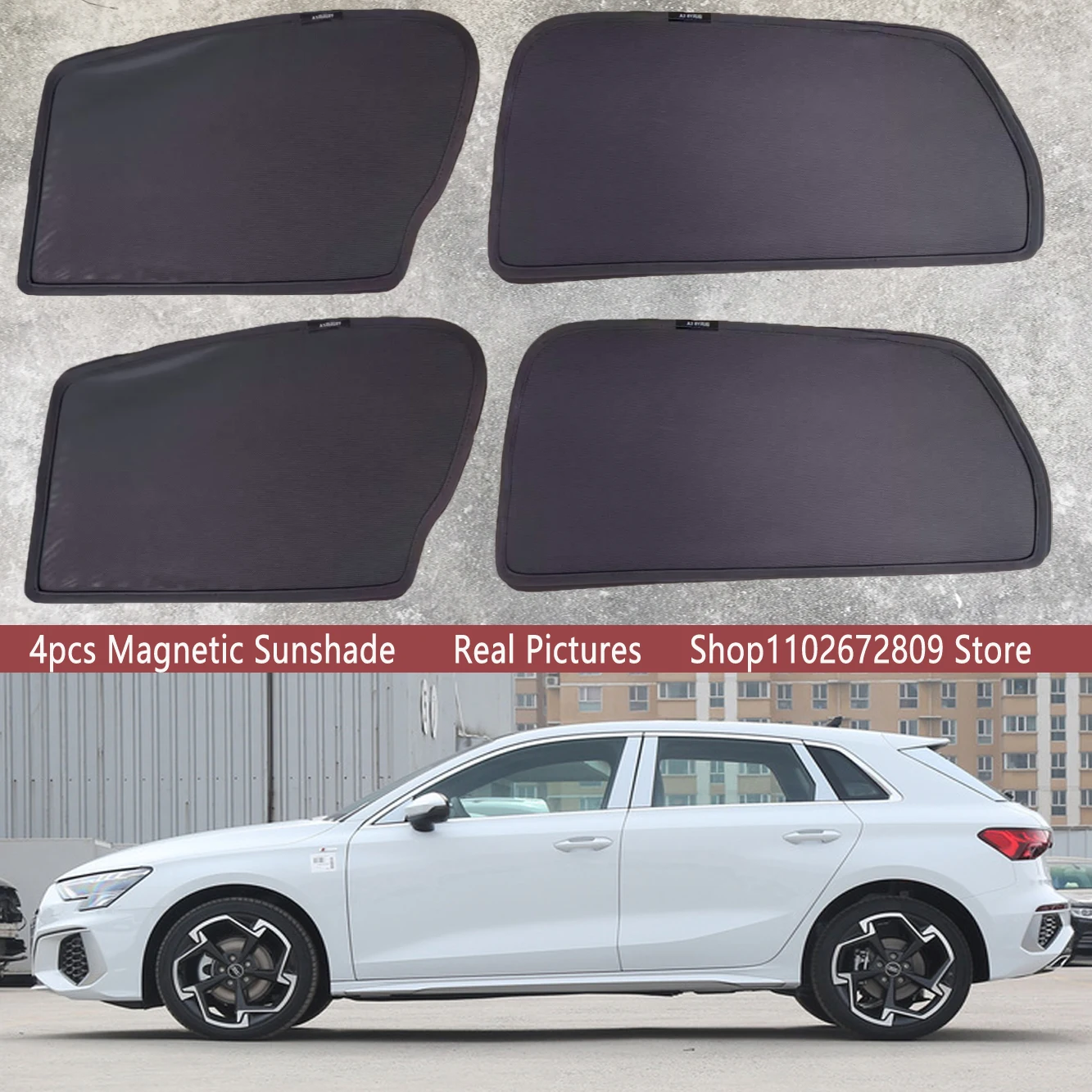 Magnetic Car Sunshade Shield Front Windshield Frame Curtain Sun Shades For Audi A3 8Y Sline S3 2021 2022 2023 2024  Sportback