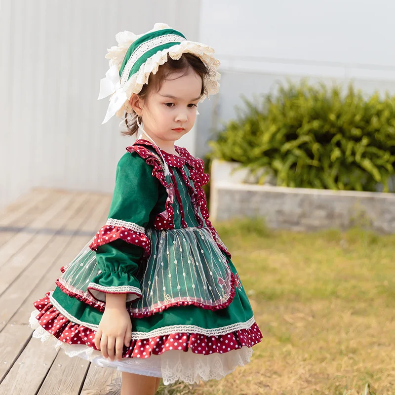 Nuevo vestido español de princesa para niña, vestido de corte Lolita, vestido hinchado