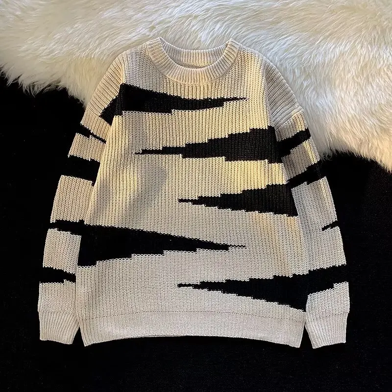 

Men's Oversized Thiened Sweater Autumn Winter Baseball Collar Long Sve Casual Outerwear Comfortable Loose Fit Faionabl...