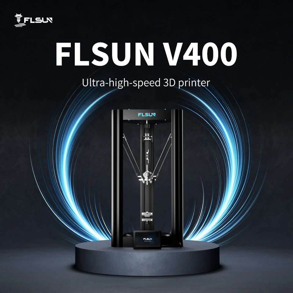 

FLSUN V400 3D Printer Speed Up To 600mm/s Printing Size 300mm*300mm*410mm 300℃ Auto Leveling Direct Drive Extruder 300℃ heating