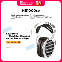 HIFIMAN HE1000se Full-Size Over-Ear Open-Back Planar Magnetic Audiophile Headphone with Stealth Magnets for Home&Studio