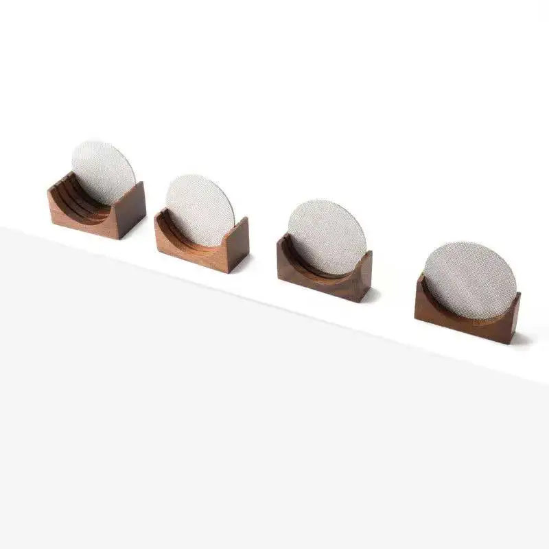 حامل شاشة عفريت قهوة اسبريسو من Leeseph، حامل خشبي من خشب الجوز قابل لإعادة الاستخدام لشاشة عفريت فلتر القهوة الإسبريسو مقاس 51/53/58 مم