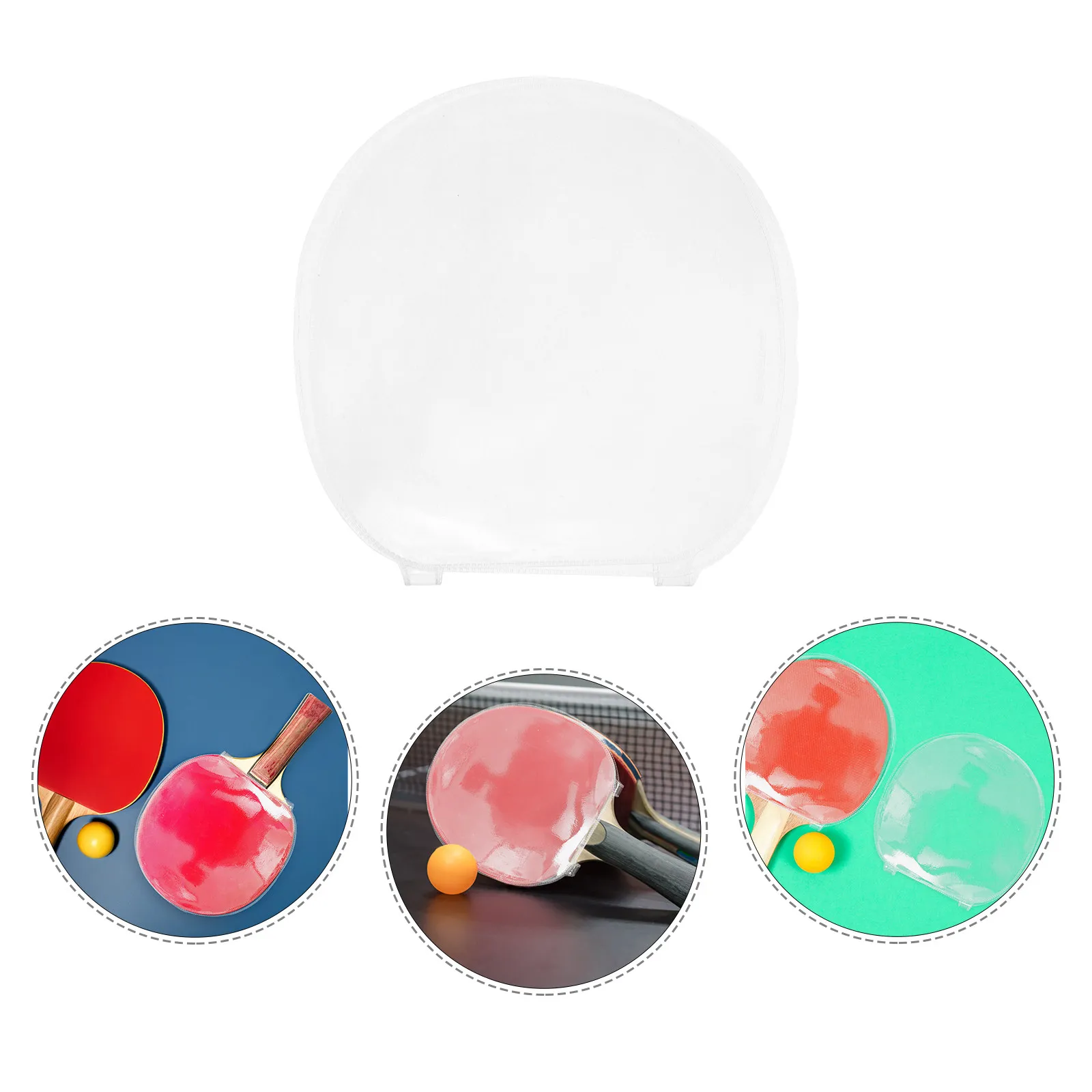

12Pcs Table Tennis Paddle Protective Film Dual Side Racket Cover Plastic Sheet Portable Practice Accessory Tennis Racquet Cover