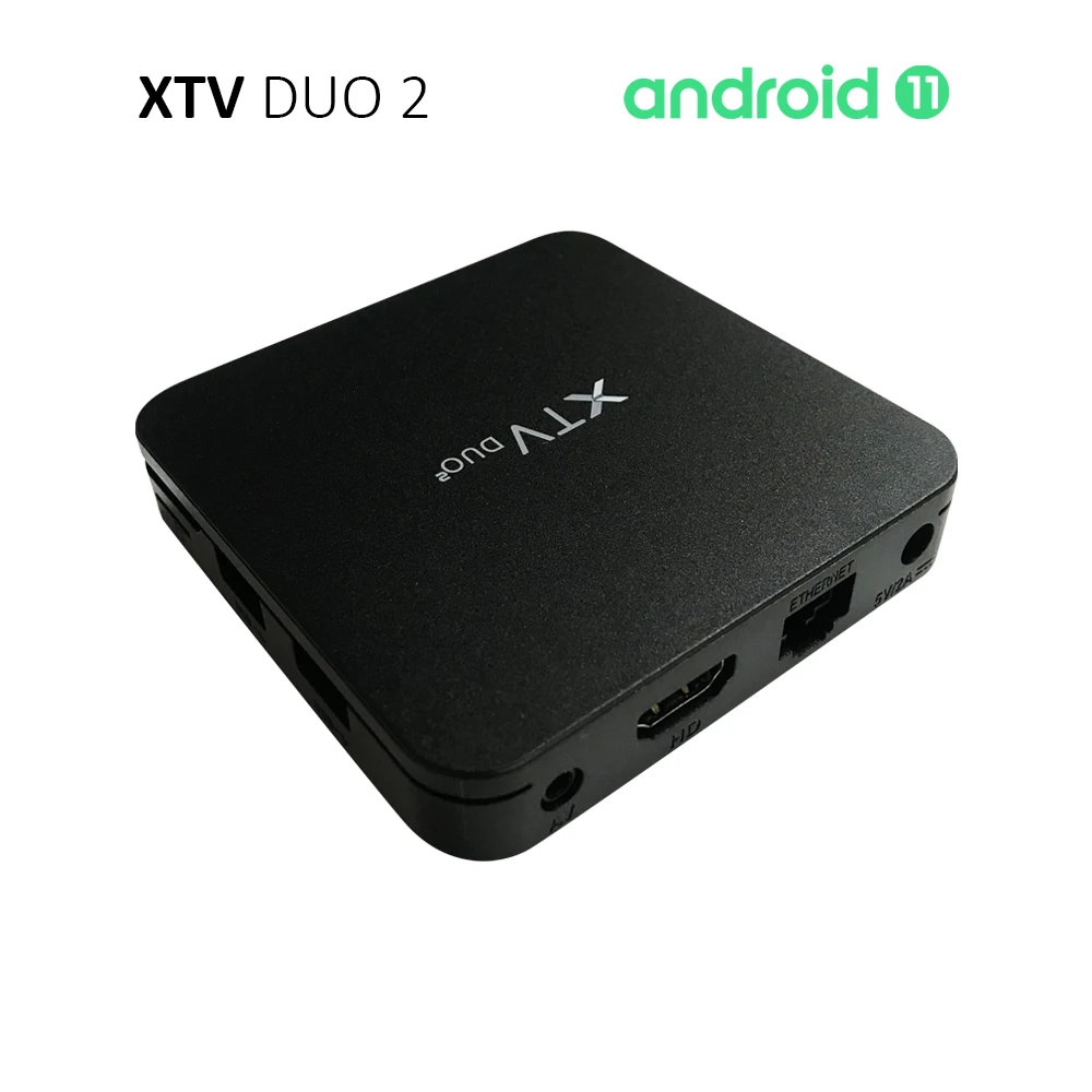 XTV DUO 2 Android 11 Stalker TV Box يدعم Xtream 4K HEVC H.265 BT5 WiFi5 2G 16G XTVDUO2 OTT فك مشغل البث المباشر