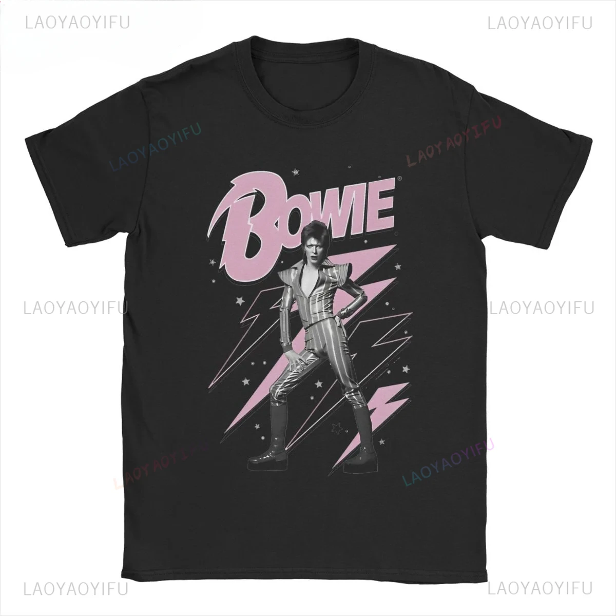 البرق ديفيدز ستار بودي ملابس الرجال النساء المطبوعة تي شيرت خمر قصيرة الأكمام طاقم الرقبة تيز جديد وصول الجرافيك تي شيرت #3