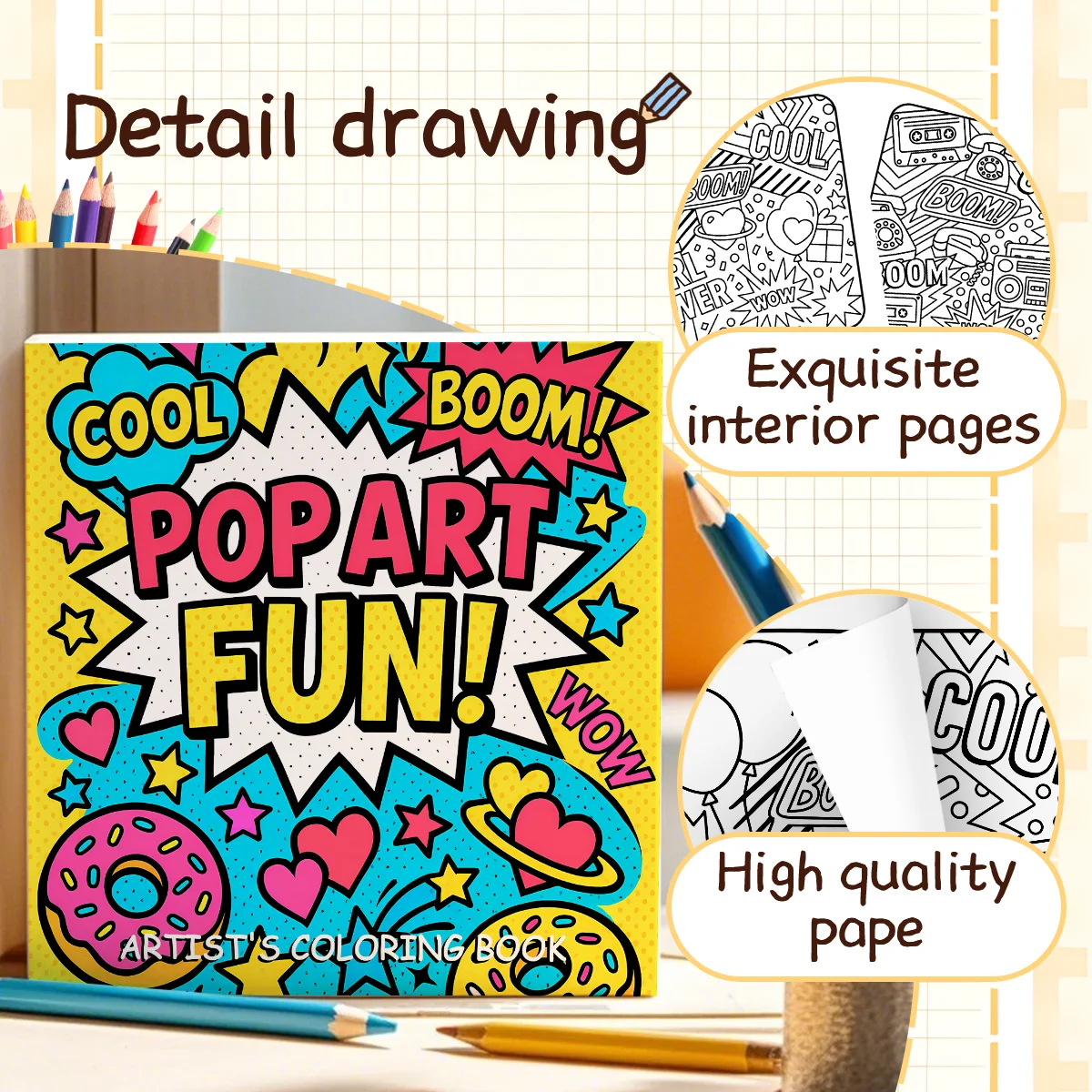 ARTIST'S Coloring Book for Adult Relieve Stress Bold-easy DIY Painting Drawing Book Painting Leisure Art Gift image 6