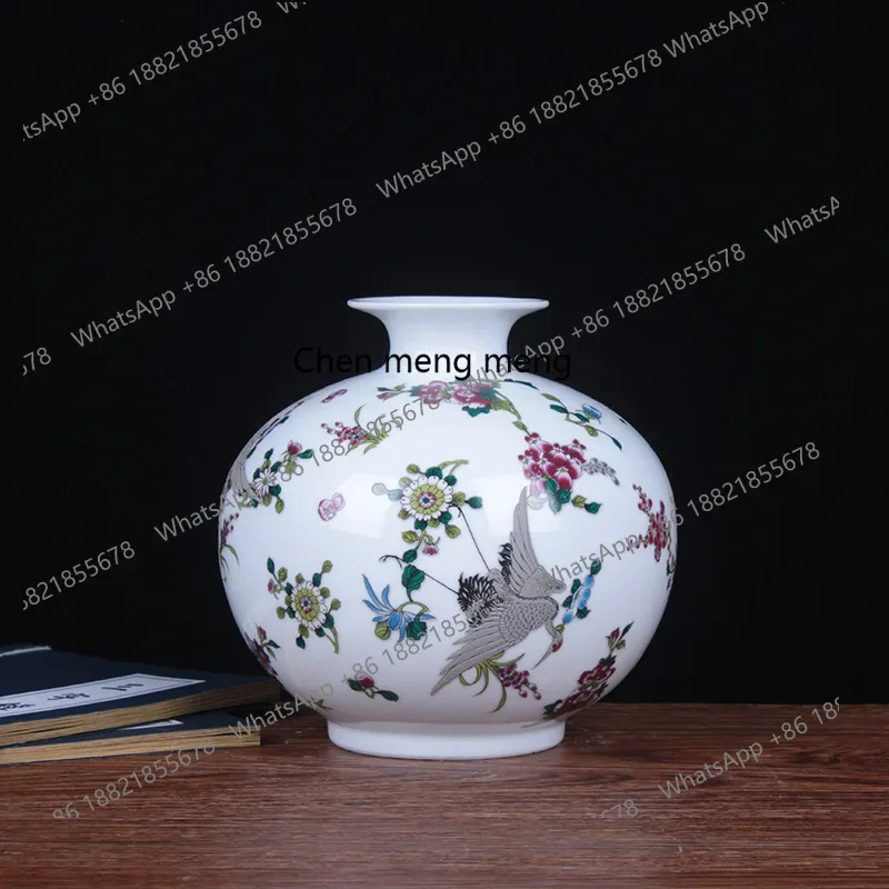 H178Ceramic vase, pomegranate ceramic handicraft pendulum, vase enamel color