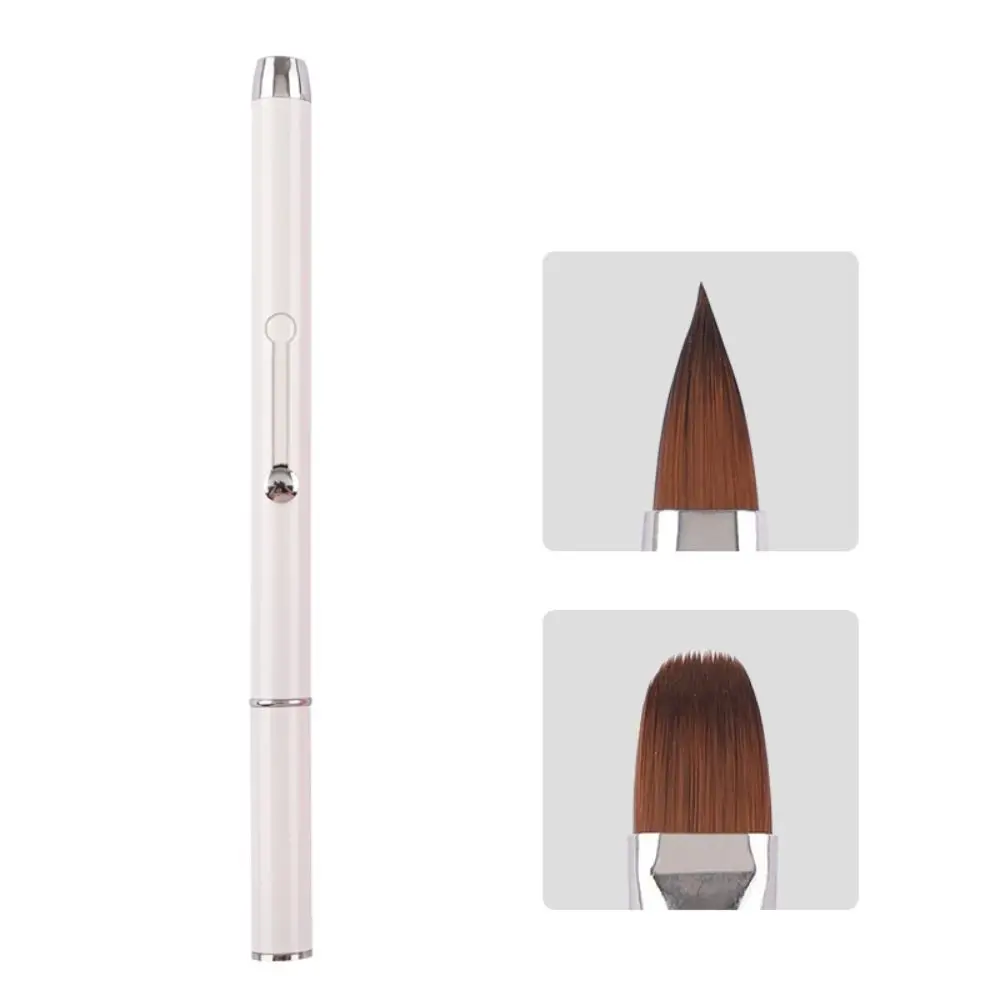 Retractable Double-headed Lip Brush Single Portable Lip Liner Brush Metal Handle Multifunction Lipstick Brush Beginner