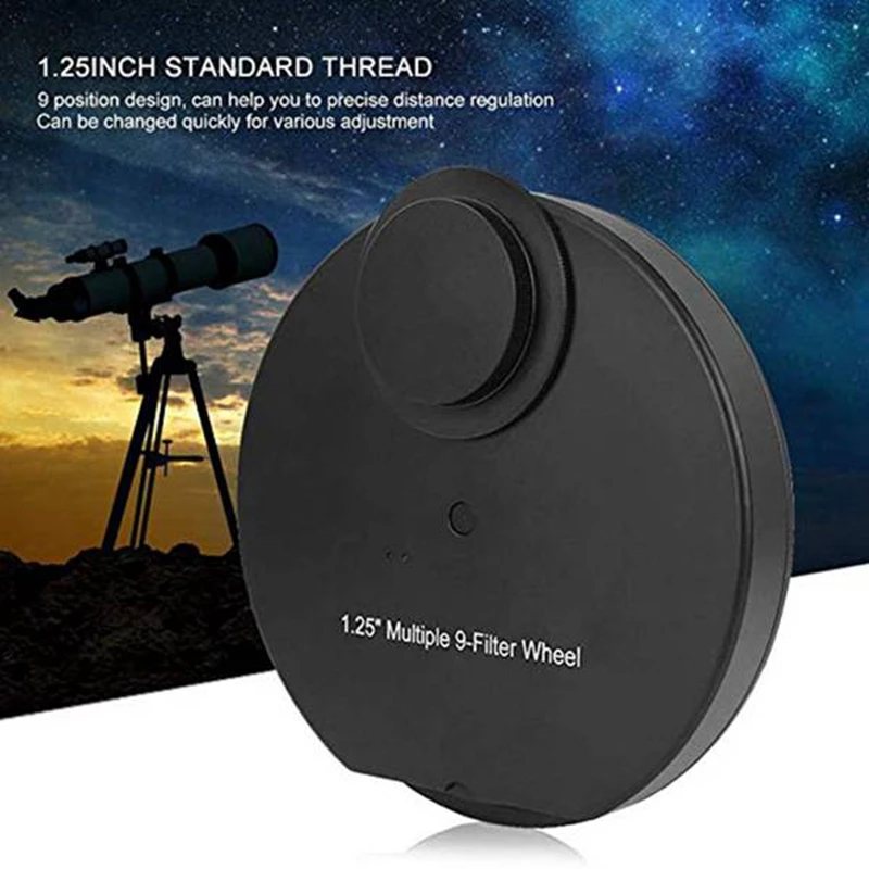 Astronomical Telescope 1.25-Inch Manual 9-Position Filter Wheel Colour Filter Accessories