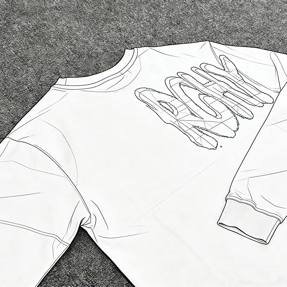 SY-166   Unisex Cotton Double-Layer Long-Sleeve T-Shirt, Tracksuit Pants and Hoodie Set with Black and Gray Prints