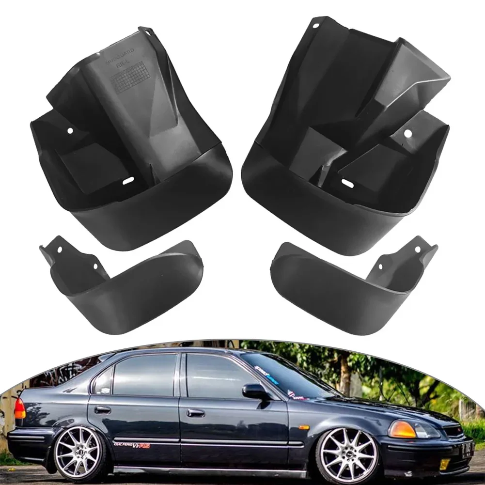 4Pcs Car Splash Guards Front Rear Mud Flaps Mudguard For Honda Civic EK Coupe Sedan 1996 1997 1998 1999 2000