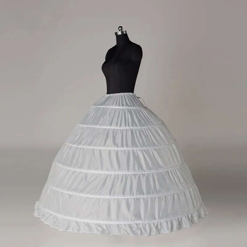 Großhandel 6 Hoops Braut Hochzeit Petticoat 2021 Puffy Ballkleid Krinoline Unterrock Hochzeit Zubehör Kostenloser Versand