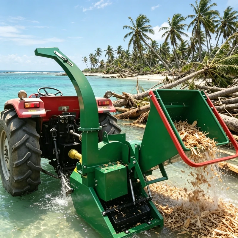 

Vertical Feed Wood Shredder Heavy Duty Gas Powered Tree Trunk Chipper for Farm Use