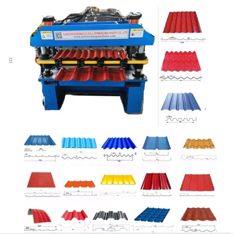 Metal Double Layer Roll Forming Machine Corrugated Sheet Rolling Machine Ibr Roof Sheet Roof Tile Making Machine