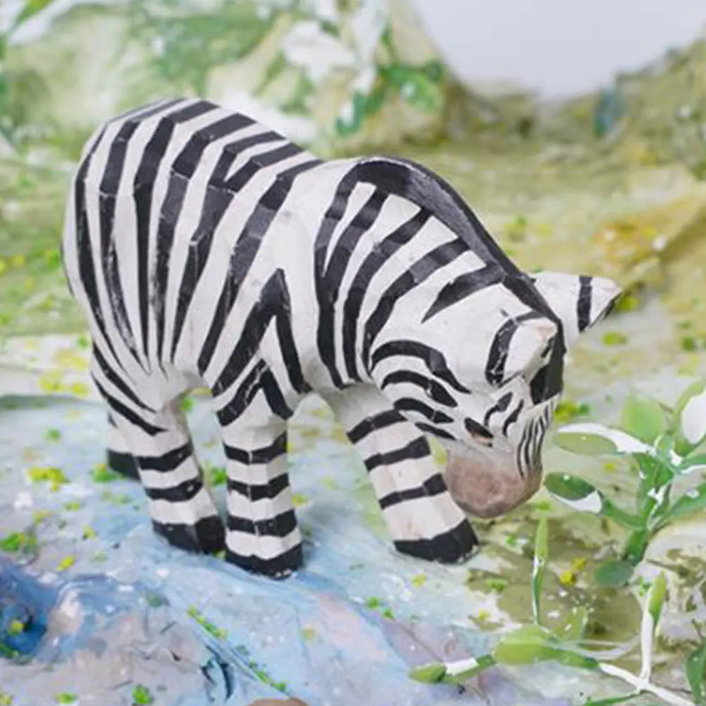 

Zerodeko Zebra Wood Carving Animal Decor Handicraft Exquisite Wooden Figurine Craft Home Decoration Unique Wildlife Statue
