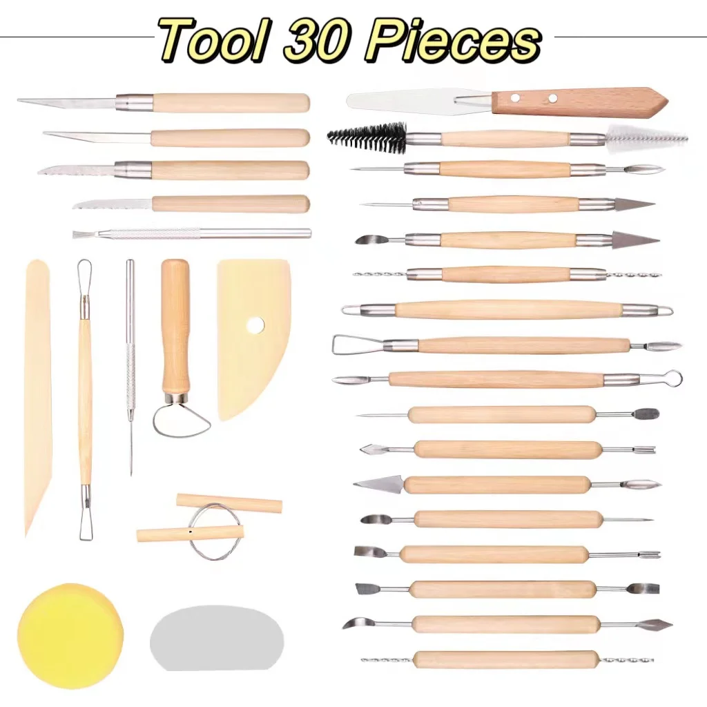 Hot Sell Pottery Clay Ceramics Tools Set Wax Carving Sculpting Modeling Sculpey Tools Pottery And Clay Sculpture Tools