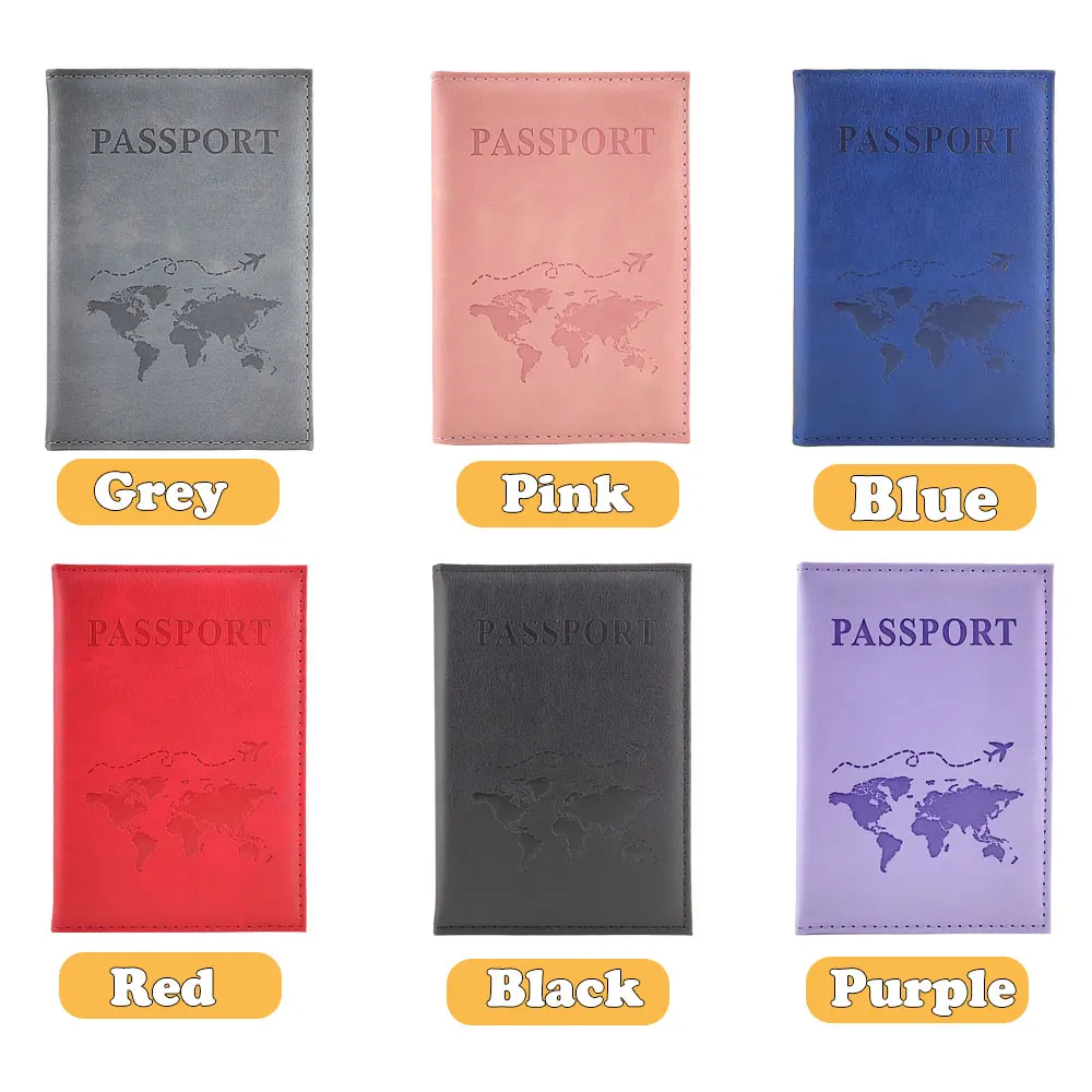 Customized Travel Passport Cover Wallet Bag PU Leather Passport Case ID Credit Card Travel Accessories Passport Holder