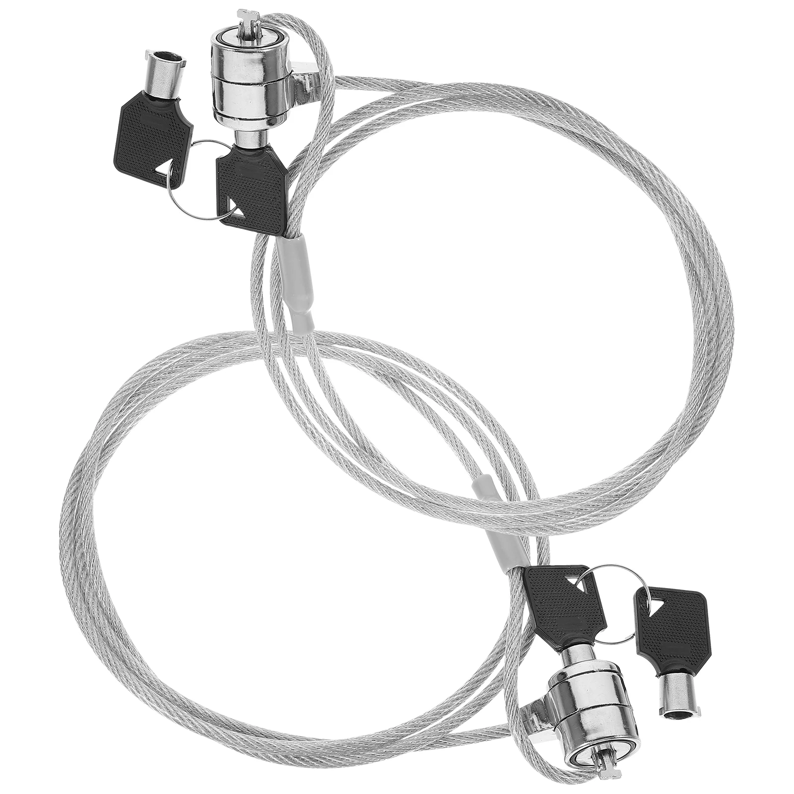 

2 Sets Laptop Lock 1.2M Security Cable Computer Locks for Notebook Monitor Tablet Flexible Durable Portable