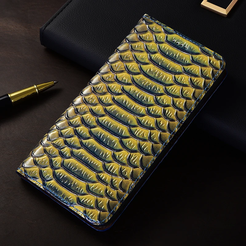 

Genuine Leather Flip Case ForHonor Magic 7 8 Pro Lite Phone Cover Card Cases Dragon Scale Handmade Scratch Proof