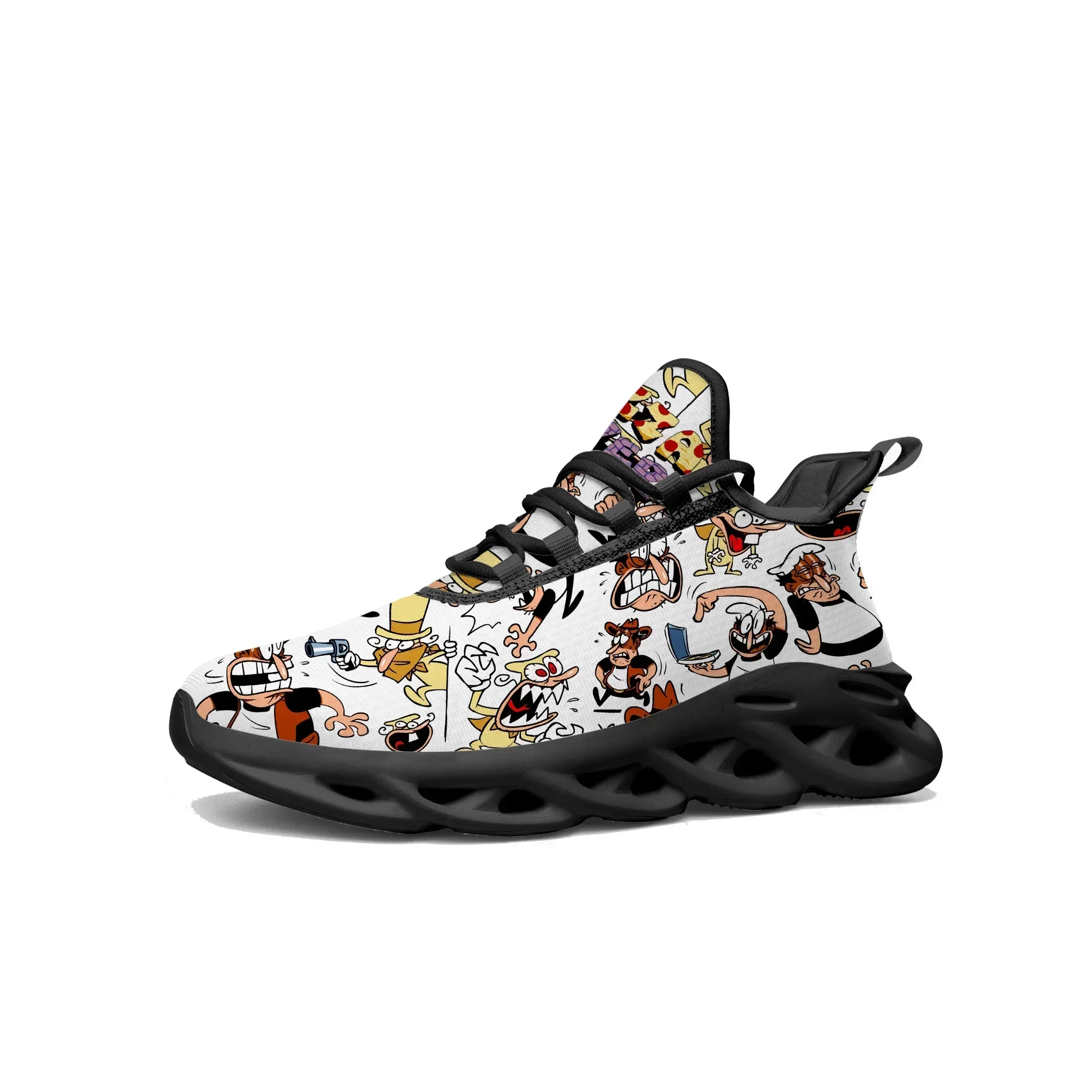 

Pizza Tower Flats Sneakers Cartoon Game Mens Womens Teenager Sports Running Shoes High Quality Fashion Tailor Made Lace Up Shoes