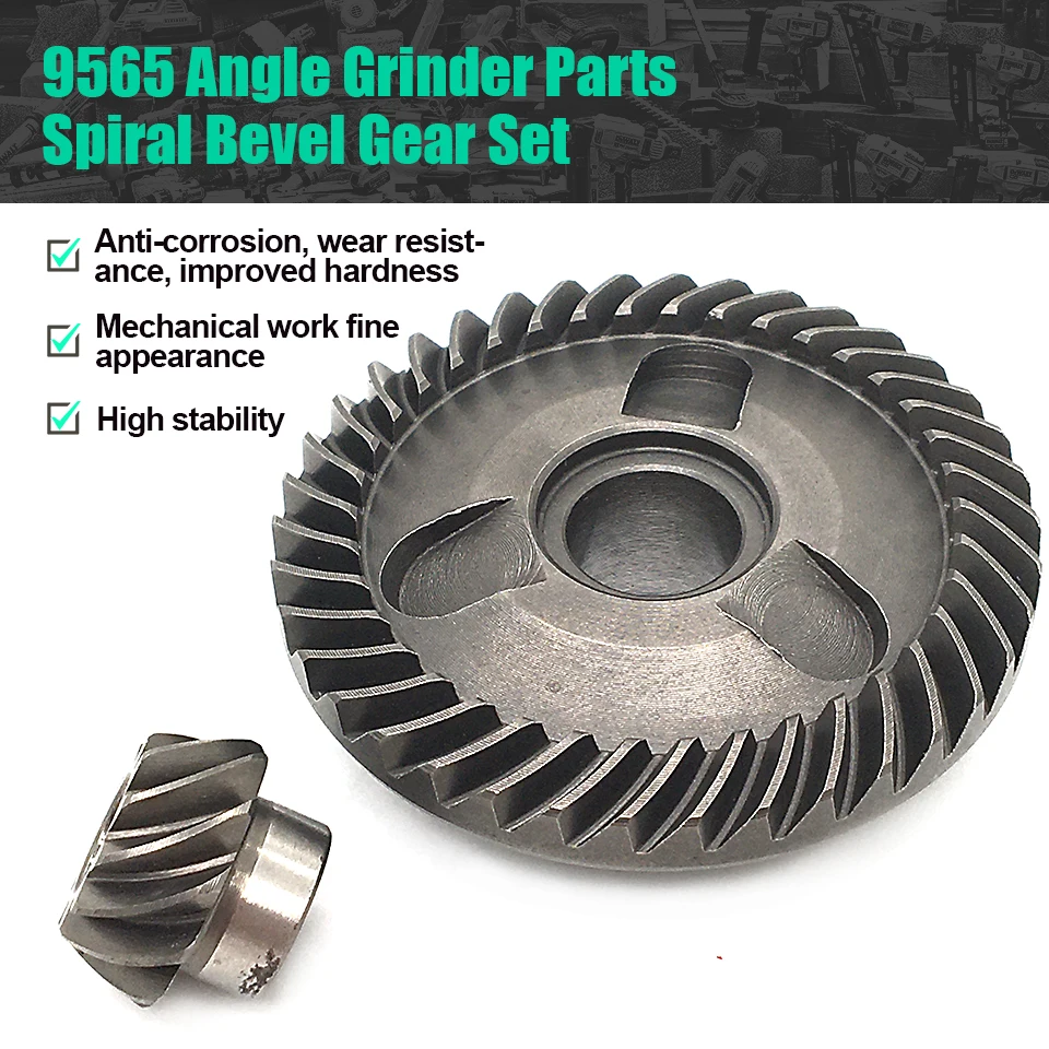 

Spiral Bevel Gear Set Replacement For Makita 9564 9565 9560 9561 9563 Angle Grinder Spare Parts Power Tools Accessories Fast